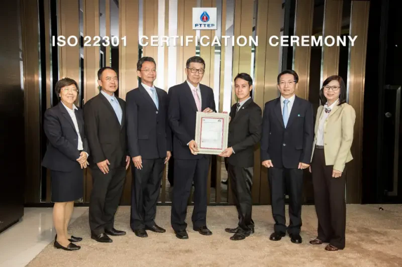 PTTEP receives ISO 22301 certification for Business Continuity Management System