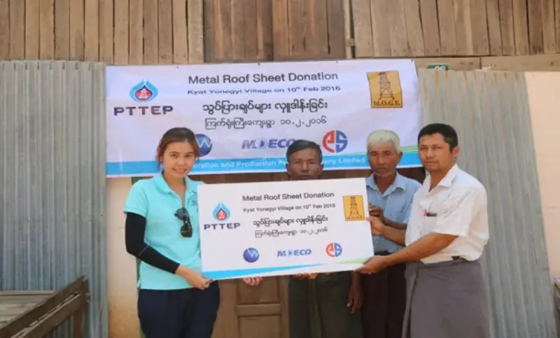 Myanmar Asset donates Metal Sheets