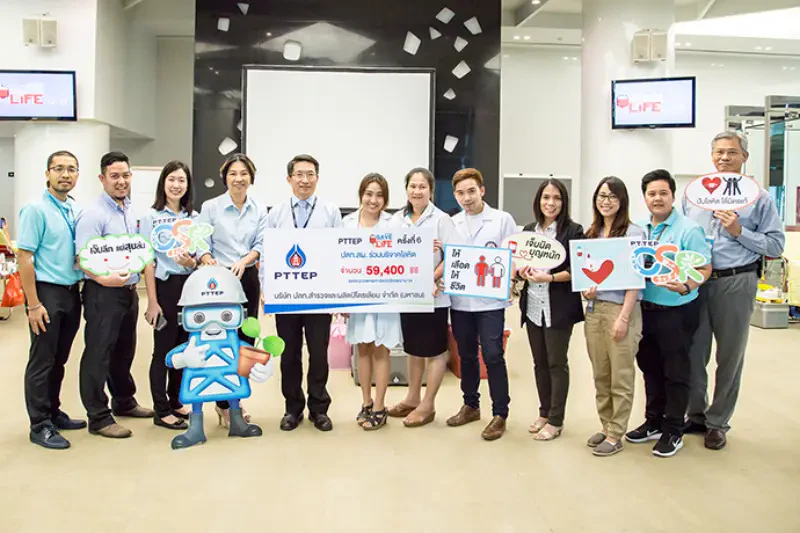 PTTEP staff donate blood in the 6th “PTTEP SAVE LIFE”