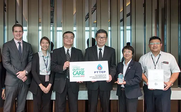 PTTEP becomes first Thai organization to receive 2017 Global Duty of Care Award